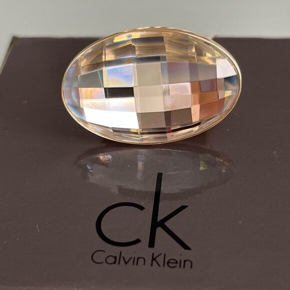 NWT Calvin Klein Yellow Cocktail Ring - Picture 2 of 8